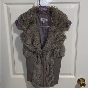 Fur vest coat